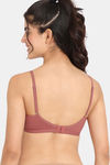 Zivame Everyday Double Layered Non Wired 3/4th Coverage T-Shirt Bra - Faded Rose — thumbnail 2